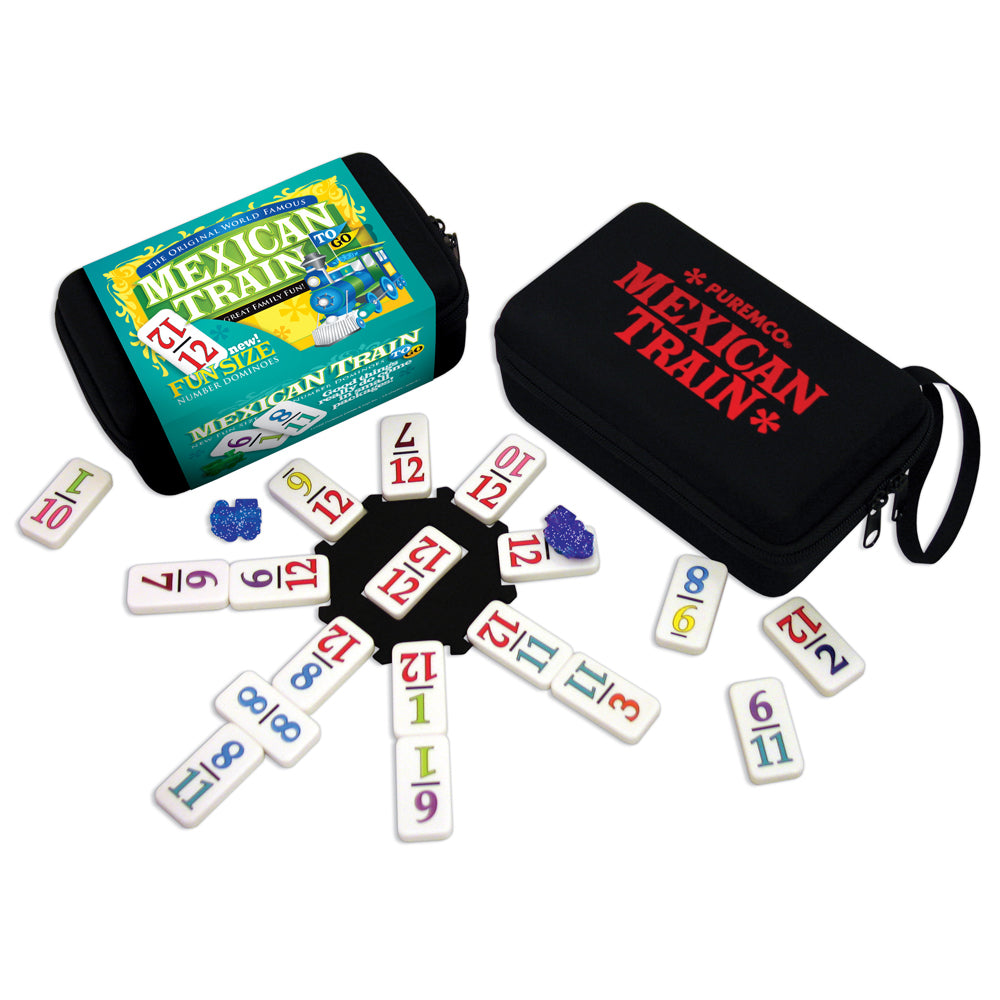 Alternative view of Mexican Train To Go Number Dominoes Set by Puremco