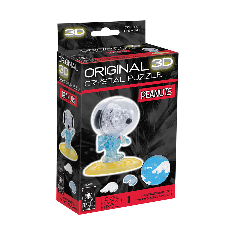 Alternative view of BePuzzled Peanuts Astronaut Snoopy 3D Crystal Puzzle - 35 pcs