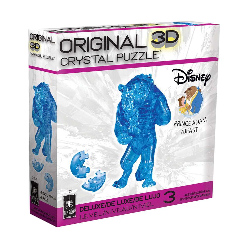 Alternative view of BePuzzled Disney Prince Adam/Beast 3D Crystal Puzzle - 49 pcs
