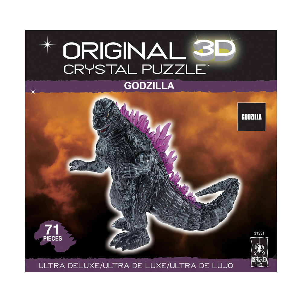 BePuzzled 3D Crystal Godzilla Puzzle, 71 Pieces, Collectible - Image 3