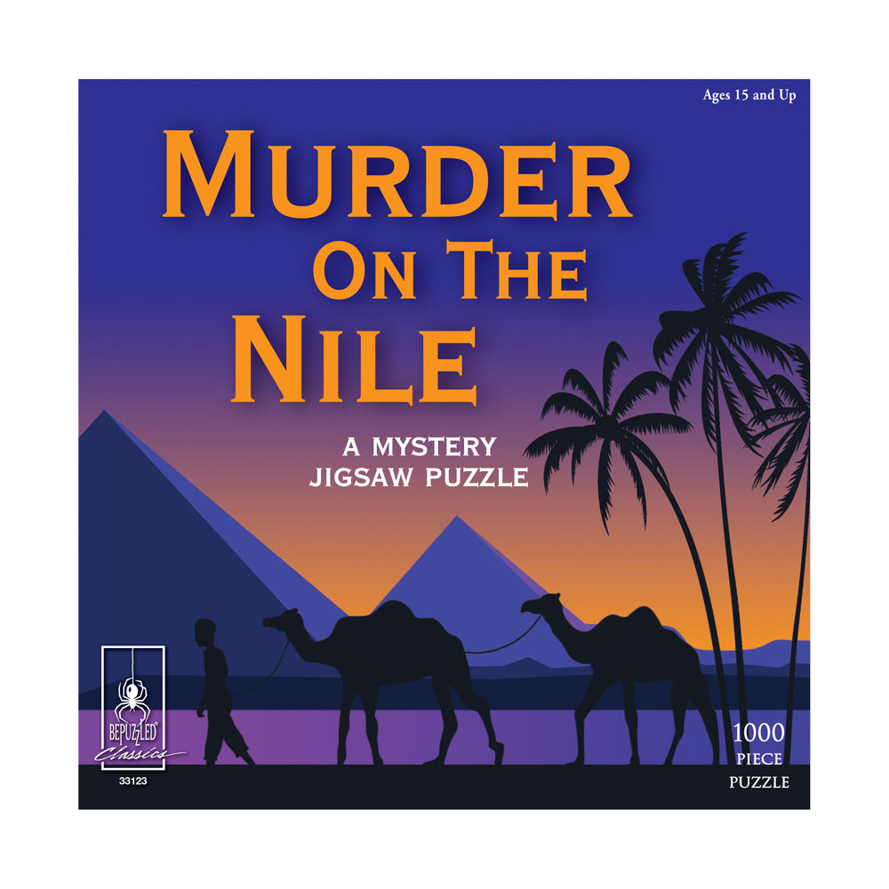 Alternative view of University Games Murder by the Pyramids Mystery Jigsaw Puzzle - 1000 pc