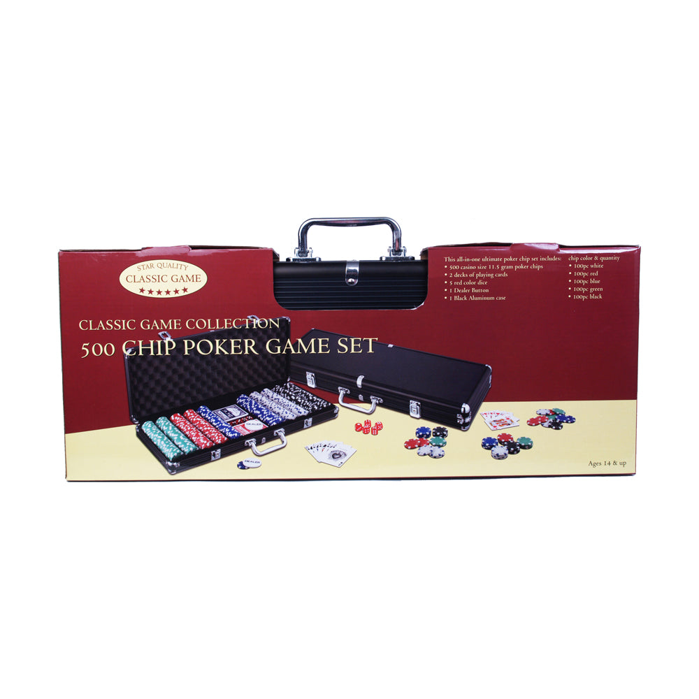 Alternative view of Deluxe 500 Chip Poker Game Set with Aluminum Case
