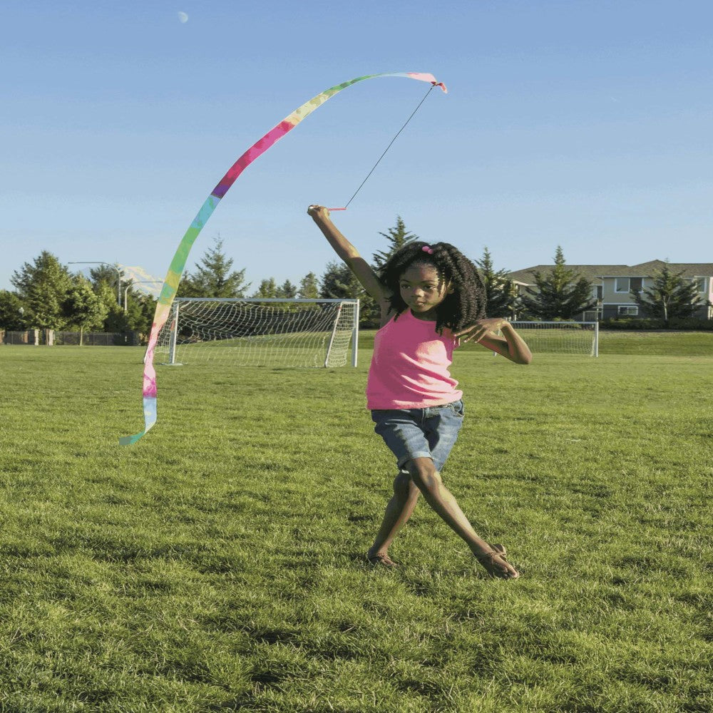 Alternative view of Toysmith Rainbow Stunt Streamer - Colorful Outdoor Play Ribbon, 12 Feet