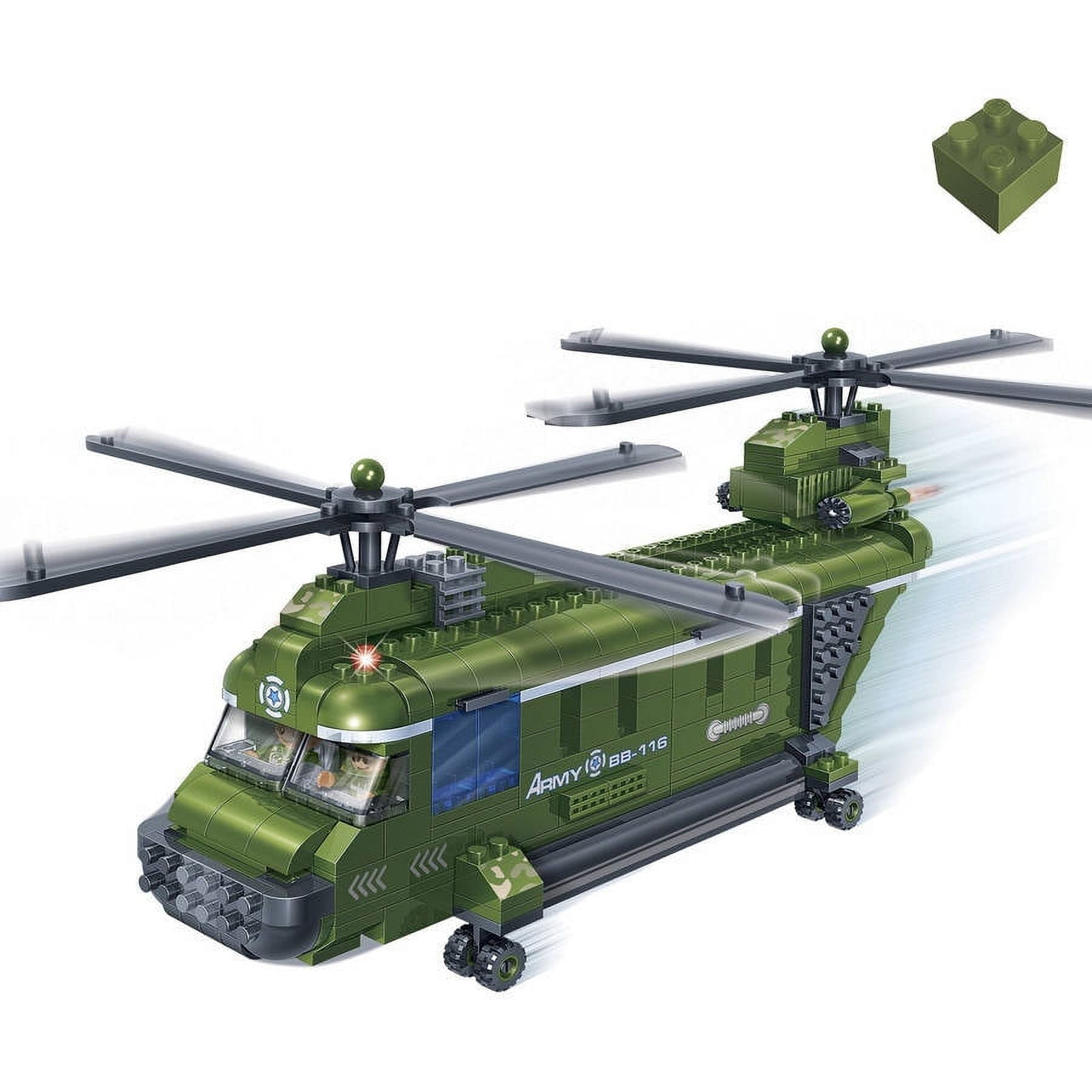 BanBao Chinook Helicopter Building Set - 263 Pieces, Compatible with Major Brands