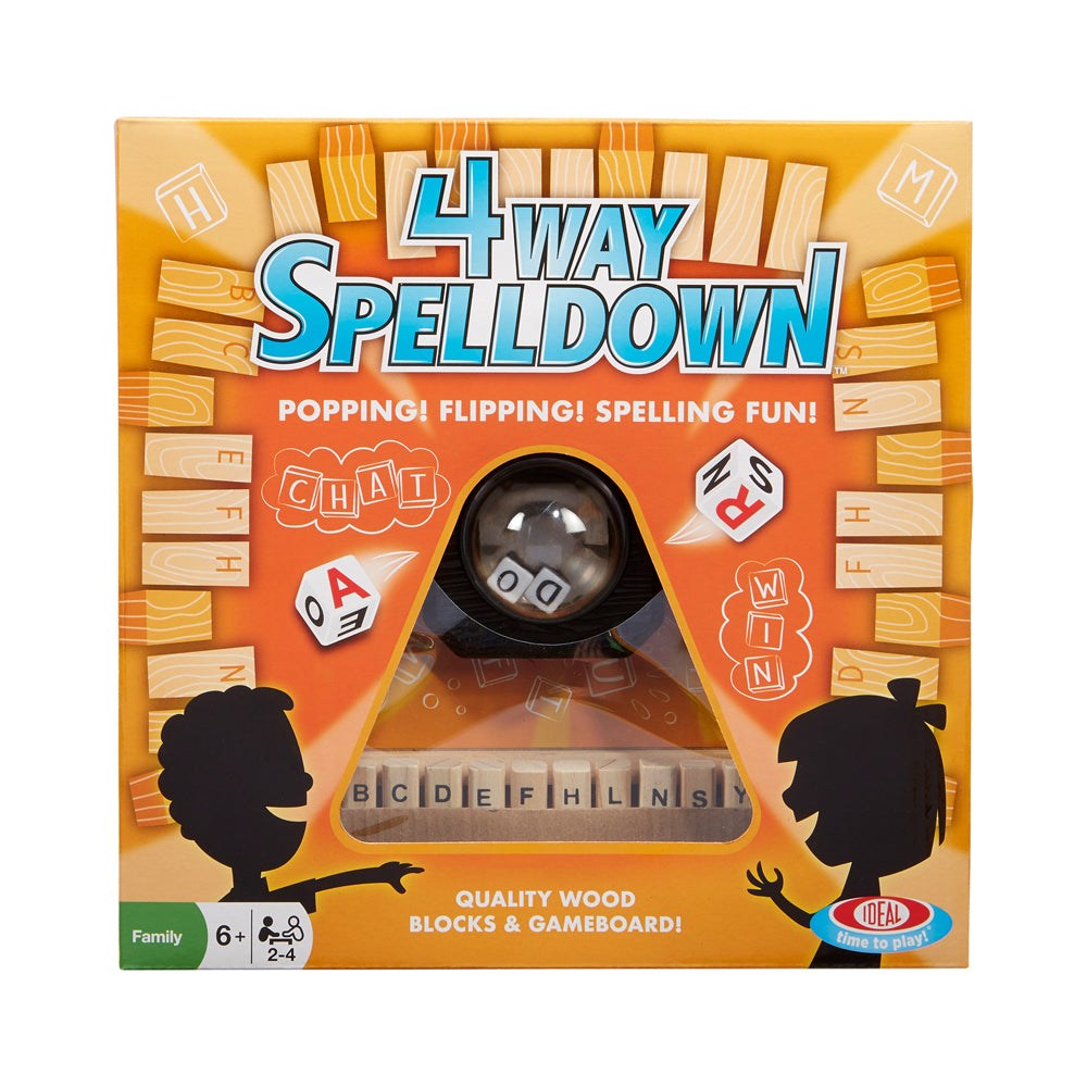 Alternative view of Ideal 4 Way Spelldown Wooden Board Game