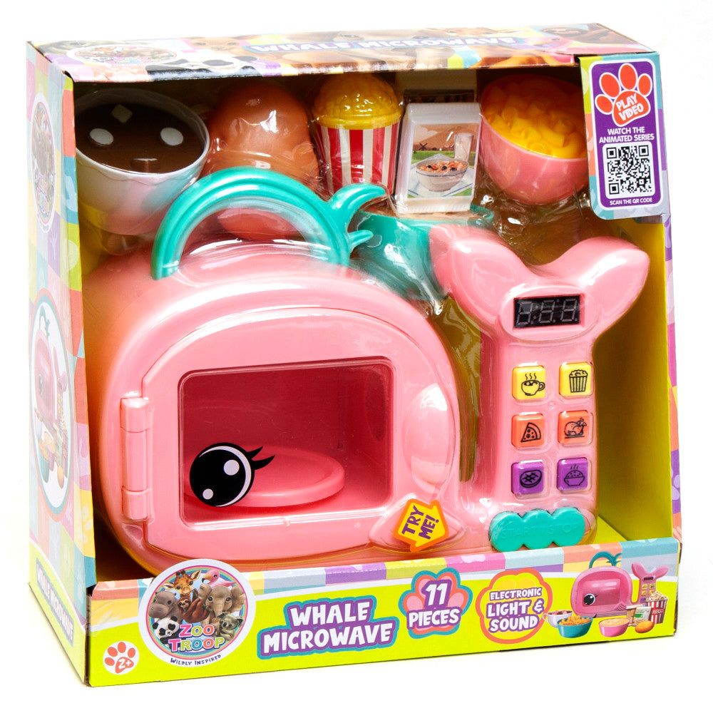 Zoo Troop Whale Microwave 17Pc Interactive Playset With Sounds And Lights, Ages 2+