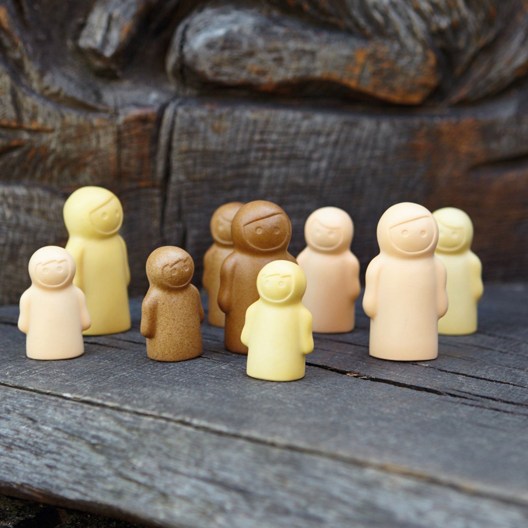 Alternative view of Yellow Door Little People Sensory Play Set ?? 9 Stone Mix Figures