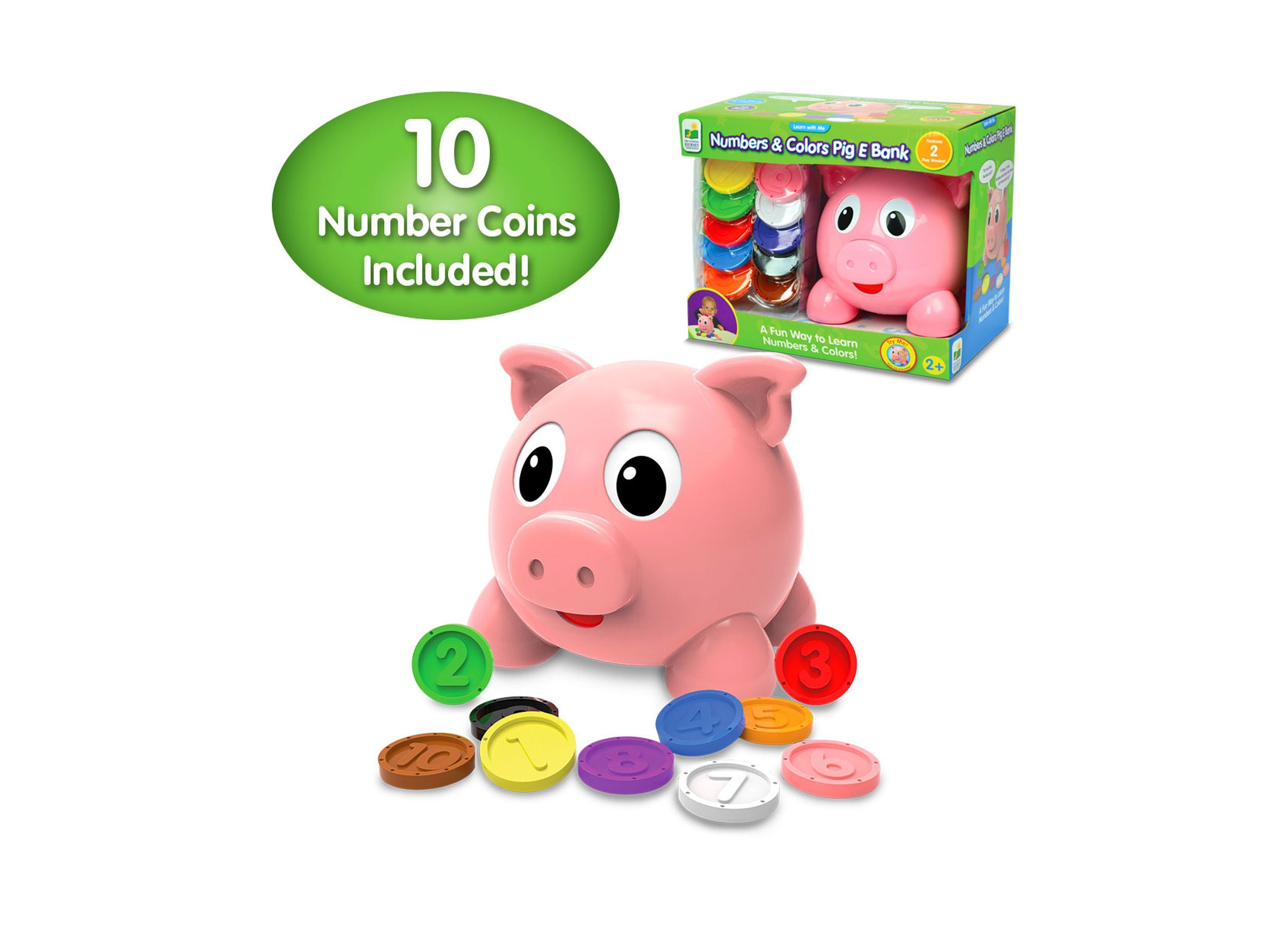 Learn with Me Interactive Numbers & Colors Pig E Bank Learning Toy - Image 2