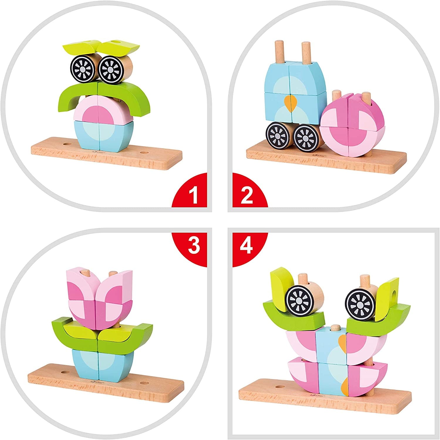 Alternative view of Classic World Owl 14-Piece Wooden Block Set - Eco-Friendly Toy