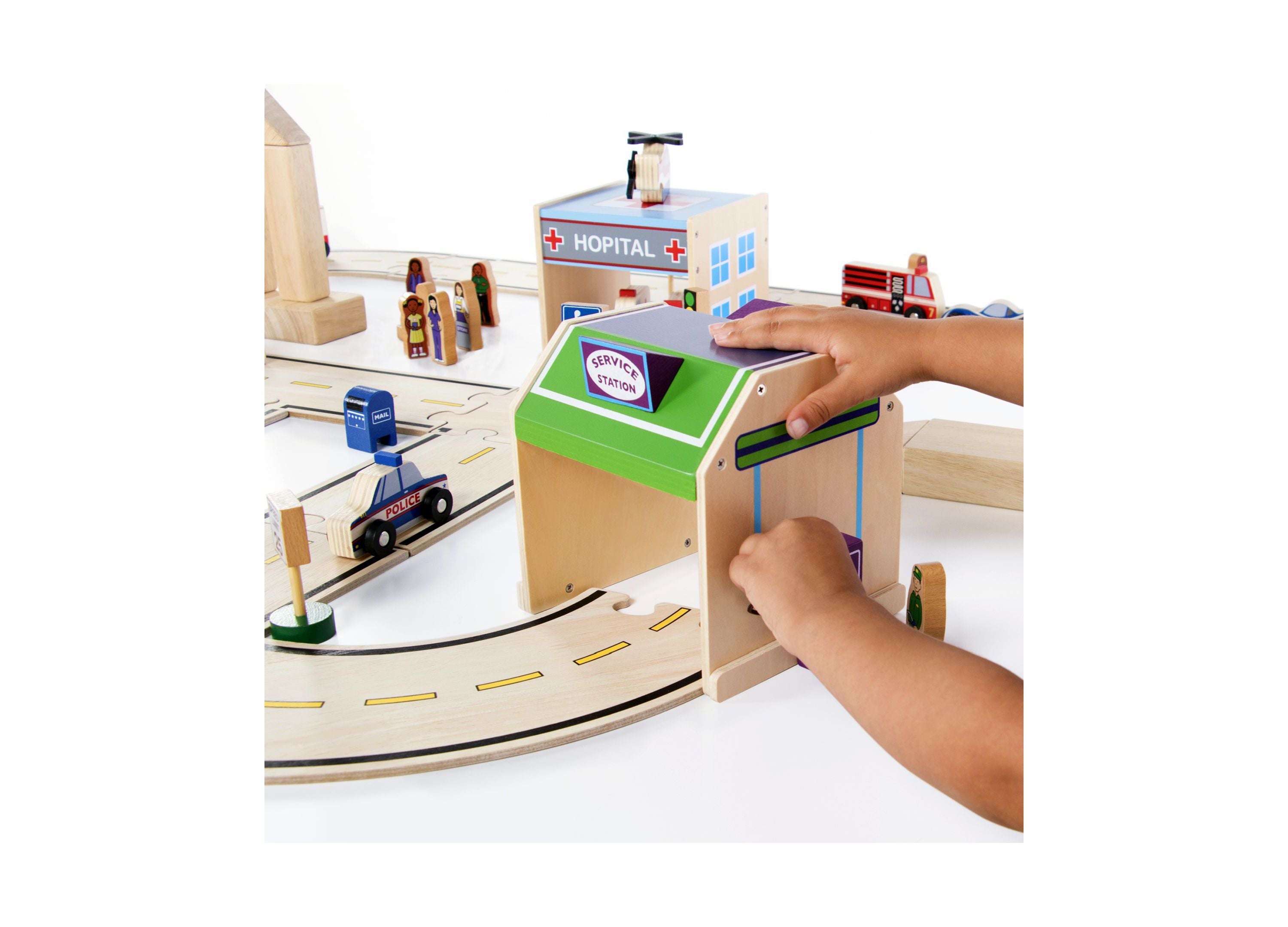 Guidecraft Community Buildings 6-Piece Playset - Plywood - Image 5