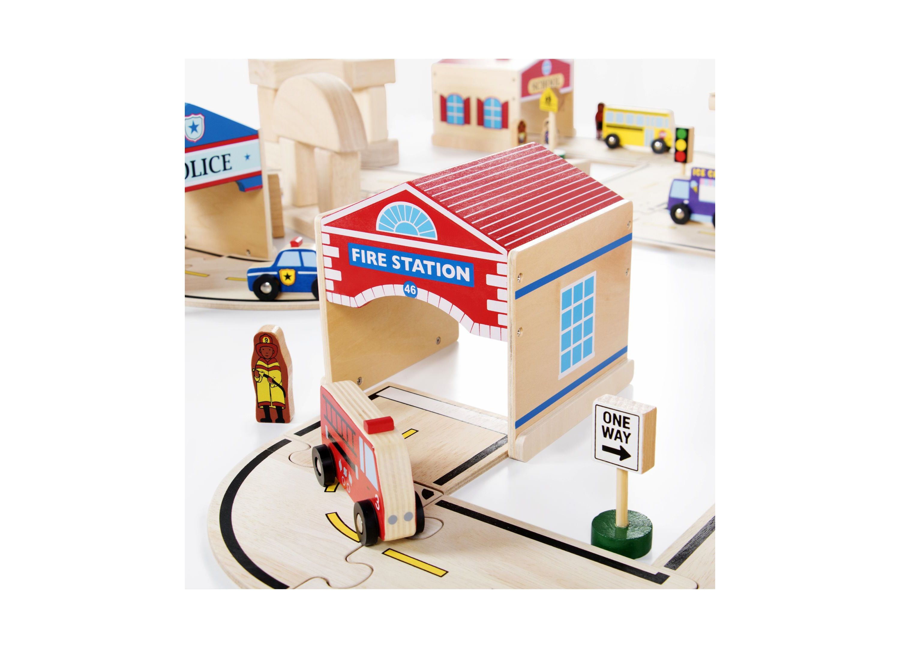 Guidecraft Community Buildings 6-Piece Playset - Plywood - Image 9