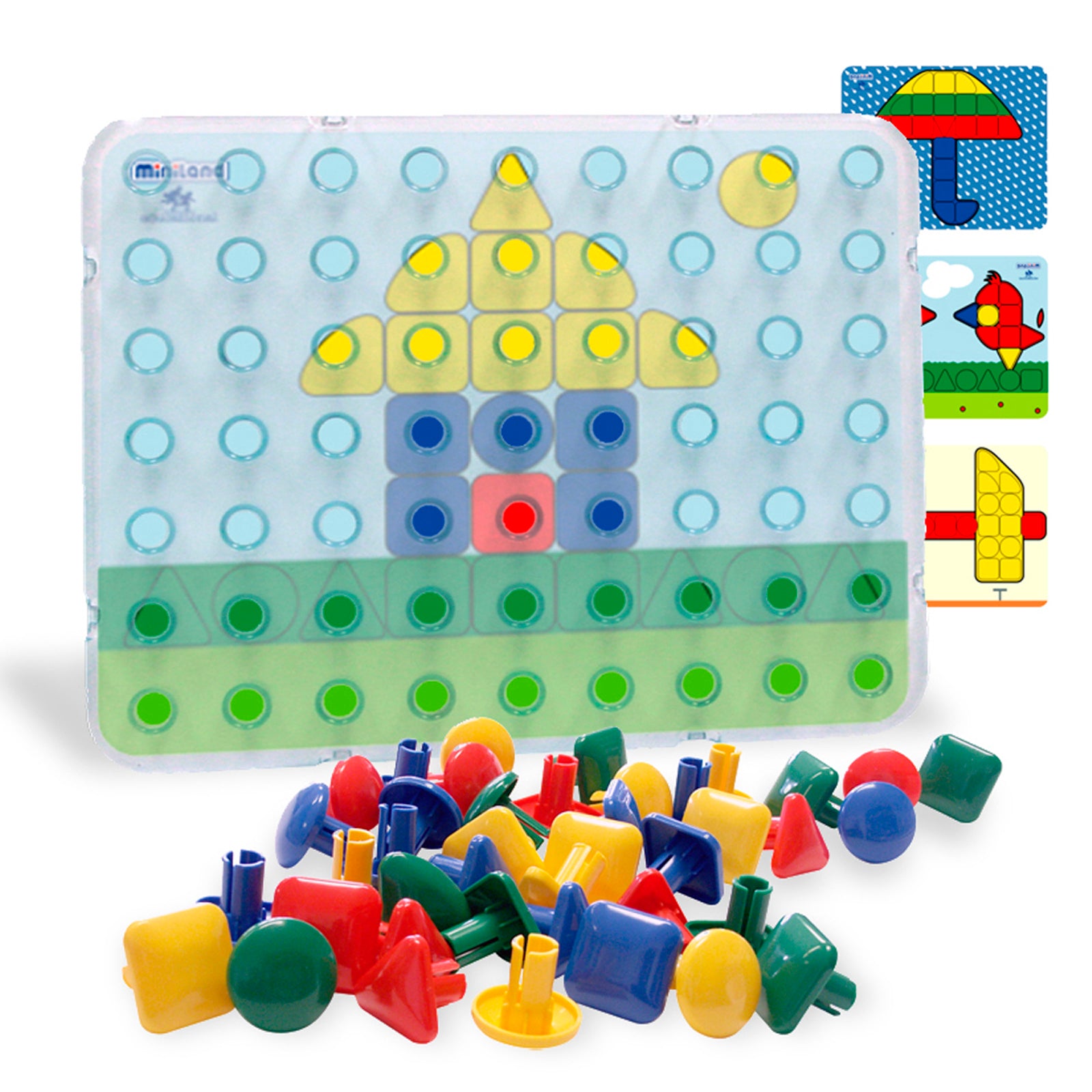 Alternative view of Miniland Educational Super Pegs Set - Large Pegs for Easy Handling - 69 Pieces