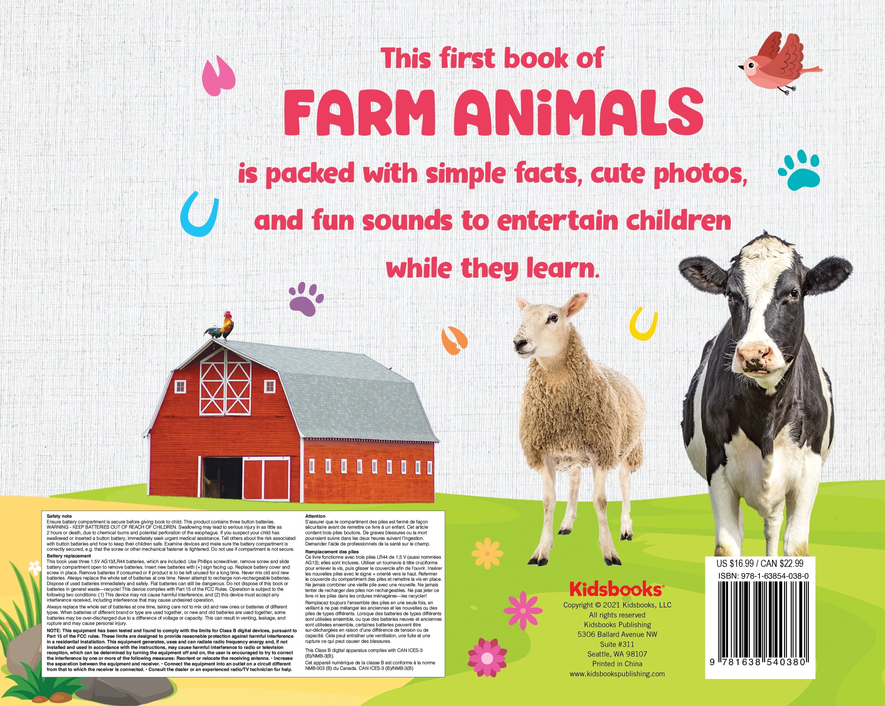 Kidsbooks Publishing Farm Facts 5-Button Sound Book