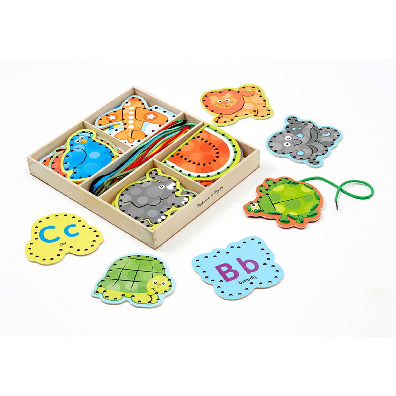 Alternative view of Melissa & Doug Alphabet Lacing Cards - Educational Learning Toy