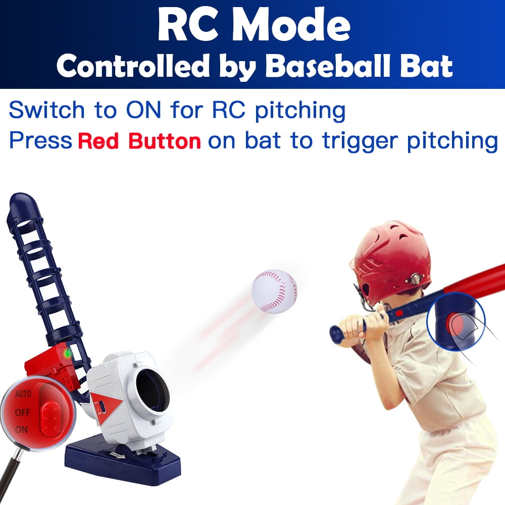 iPlay iLearn 2-in-1 Baseball & Tennis Pitching Machine Sports Set