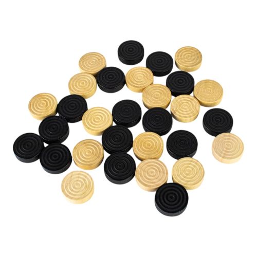 Classic Checkers Natural Wood Board Game - Image 12