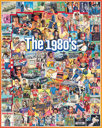 Alternative view of White Mountain 'The 1980s' Retro Jigsaw Puzzle - 1000 pc