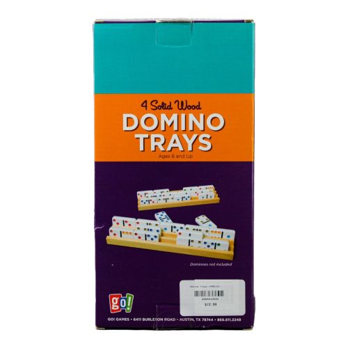 Alternative view of Go! Games Premium Wooden Domino Trays - Elevate Your Game Night