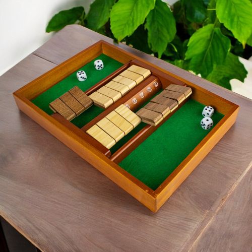 Shut the Box 4-Way Play Wooden Dice Game - Image 9