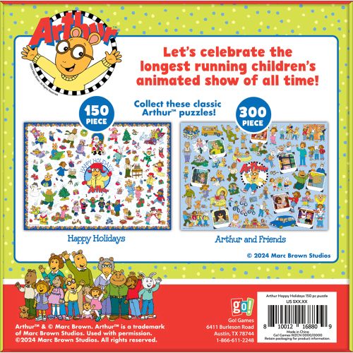Alternative view of Arthur Happy Holidays Winter Fun Jigsaw Puzzle - 150 pc