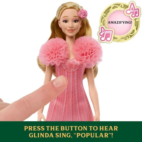 Wizard of Oz Wicked Singing Glinda Doll with Iconic Pink Dress - Image 3