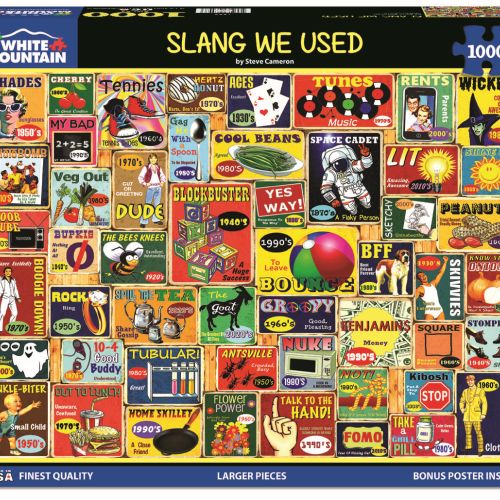 Retro Slang Collage Jigsaw Puzzle by Steve Cameron - 1000 pc - Image 2