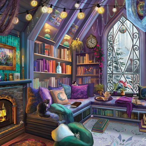 White Mountain Book Nook Themed Jigsaw Puzzle - 1000 pc