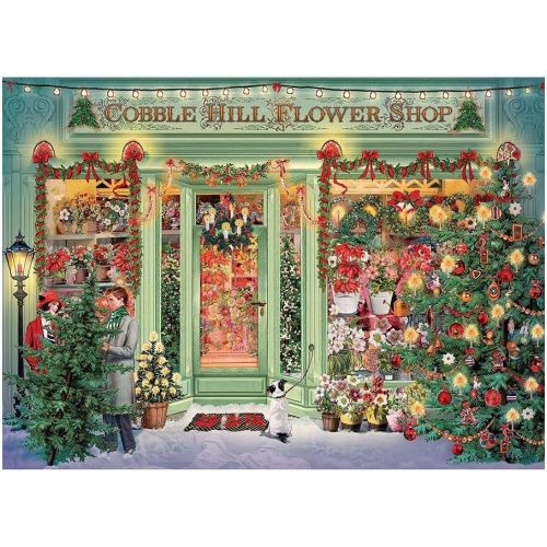Alternative view of Barbara Behr Christmas Flower Shop Vintage-Themed Puzzle - 1000 pc