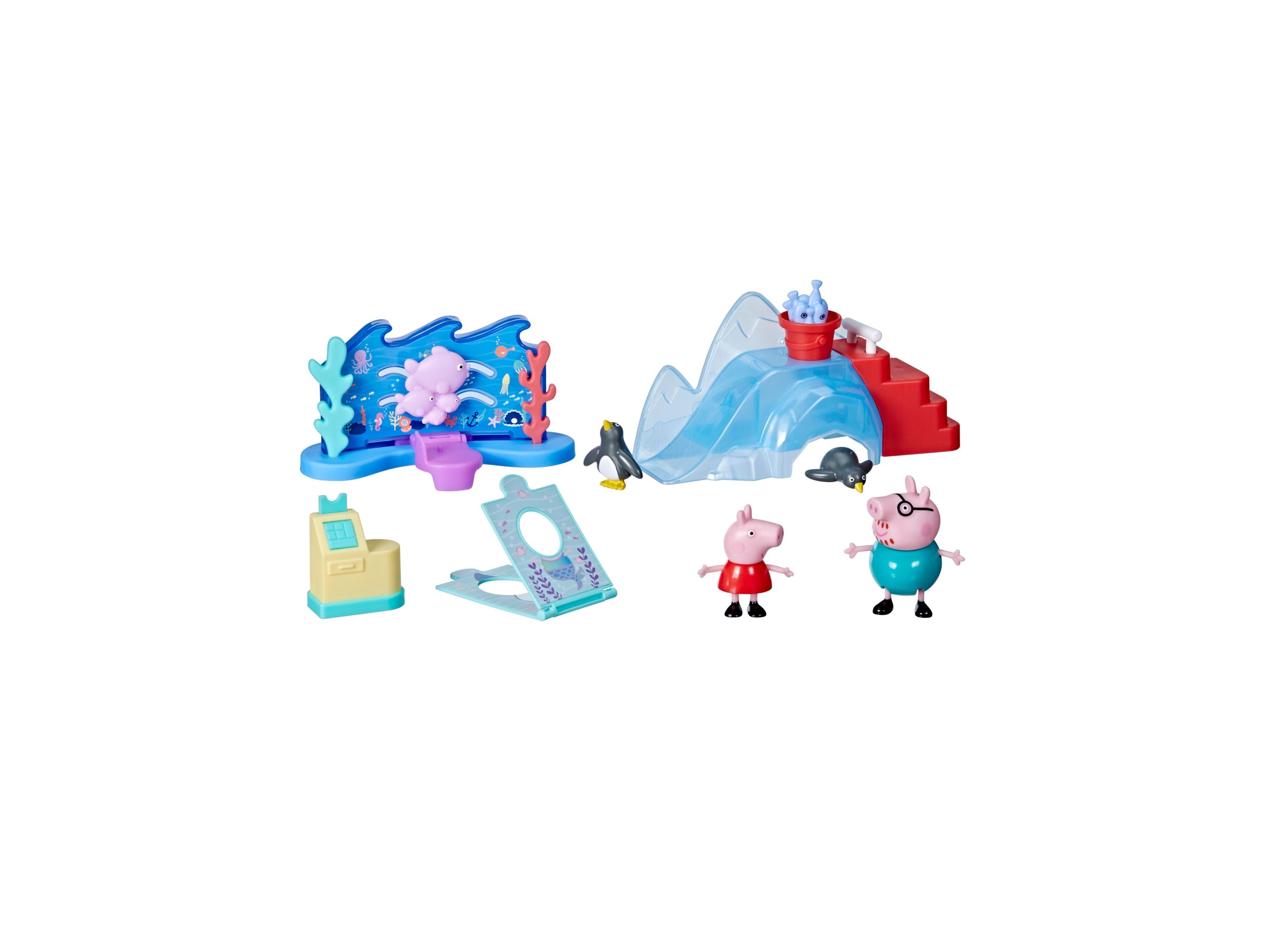 Peppa Pig Aquarium Adventure Play Set - 8 Piece Interactive Set