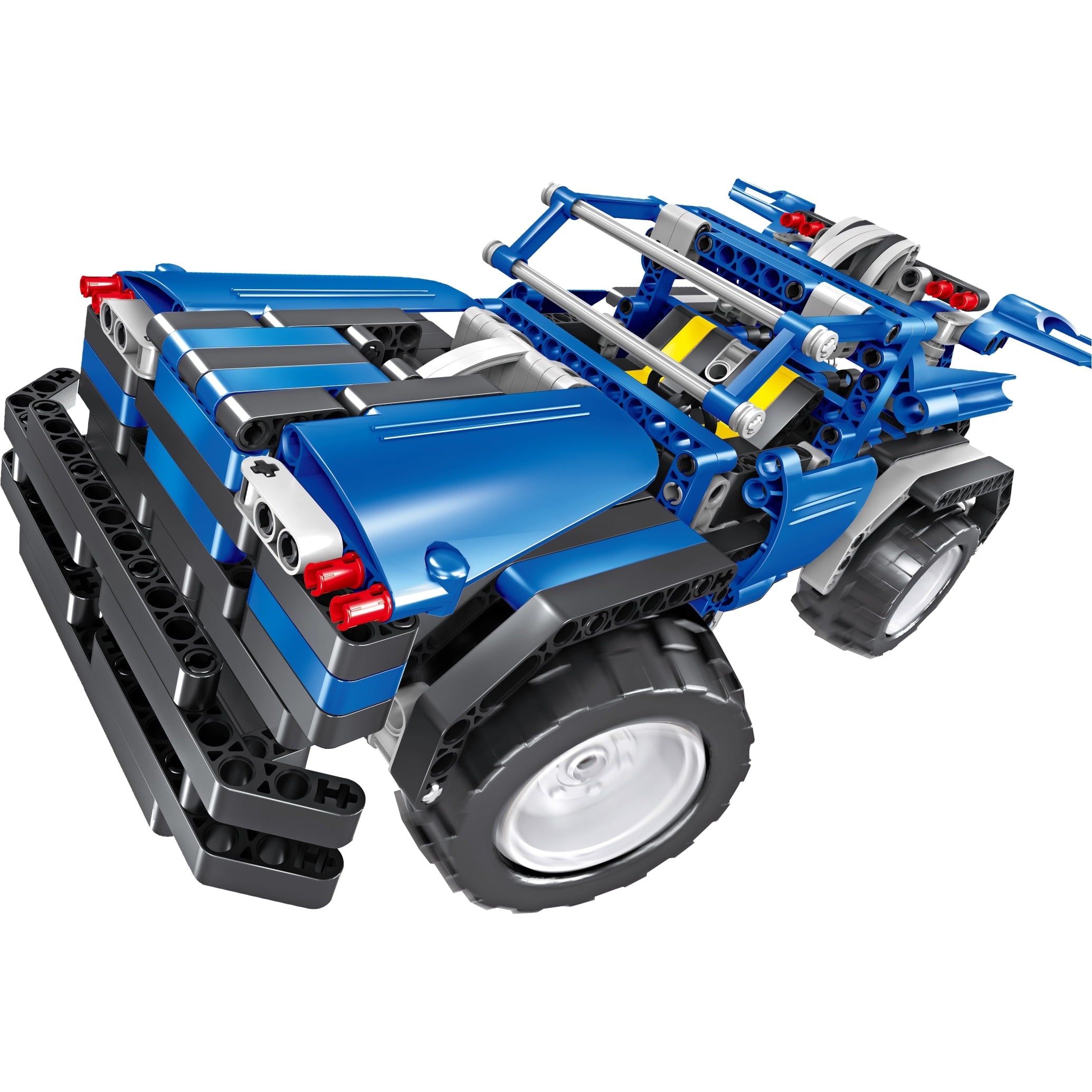 Mechanical Master R/C Block Cars - Dual-Mode Blue Jeep - Image 2