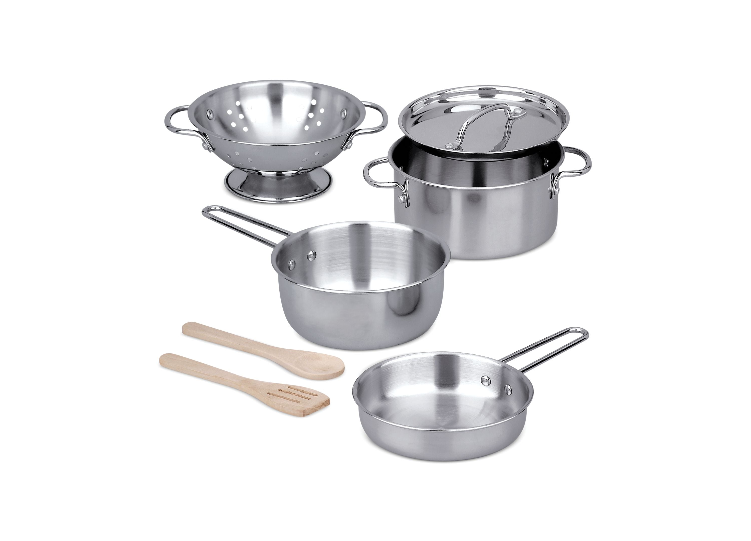 Alternative view of Melissa & Doug Stainless Steel Pretend Play Kitchen Set - 8 Pieces