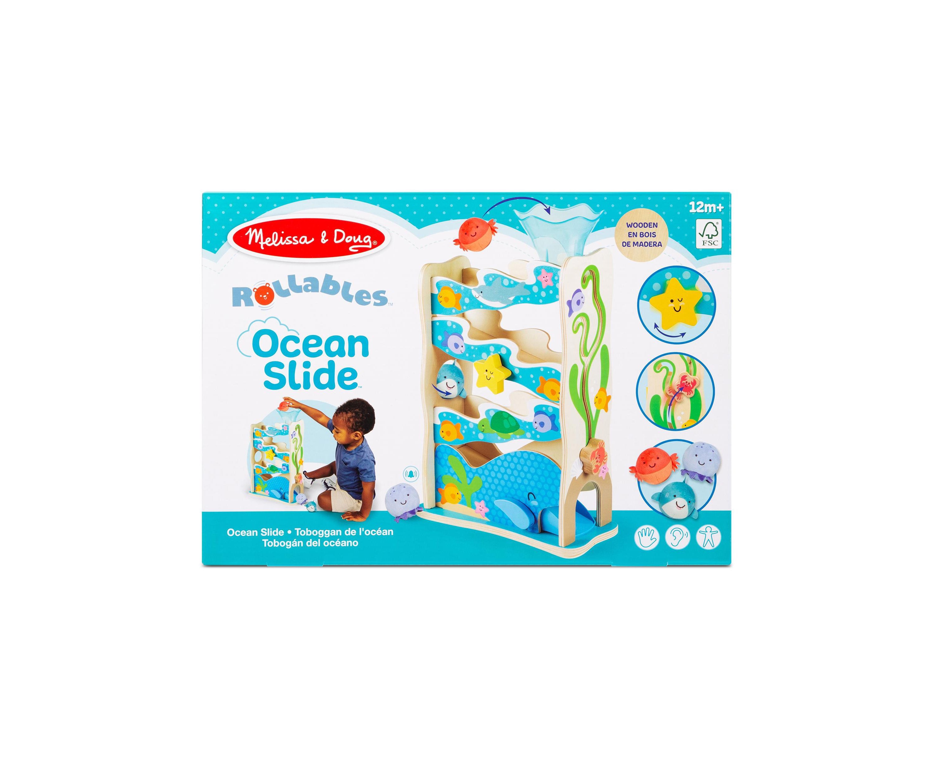 Alternative view of Melissa & Doug Rollables Ocean Slide ‚Äì Interactive Wooden Toy
