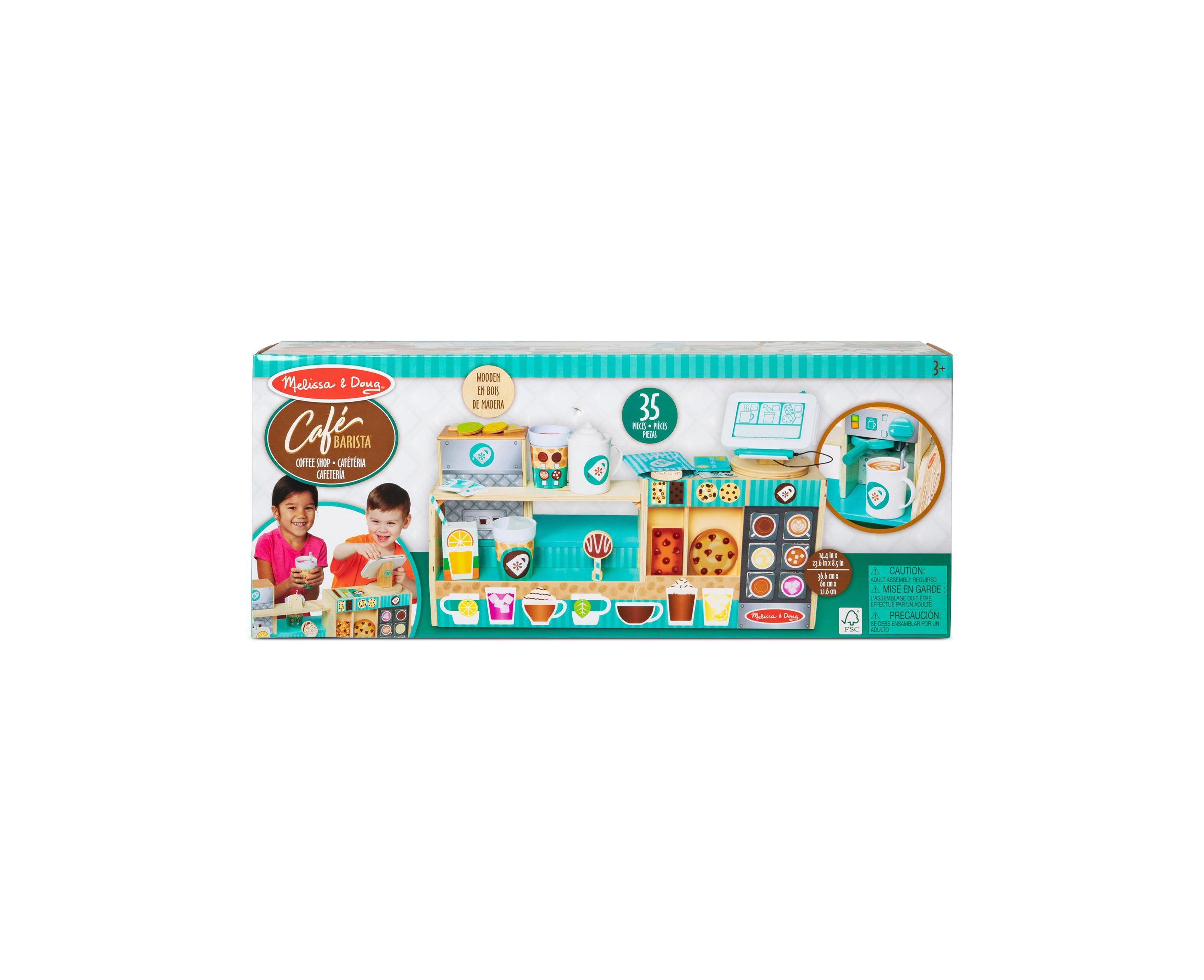 Alternative view of Melissa and Doug 35-Piece Wooden Cafe Barista Coffee Shop Set