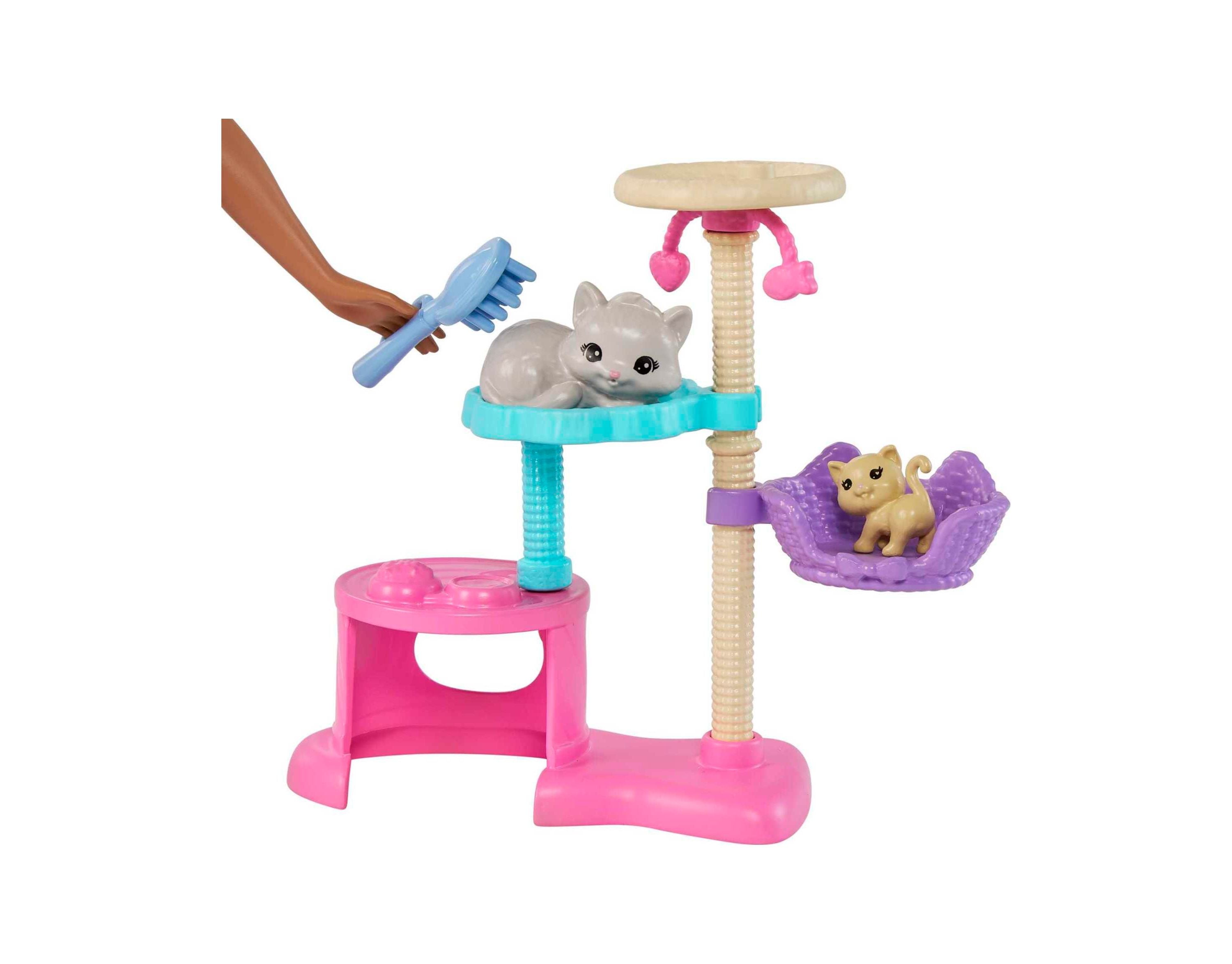 Alternative view of Barbie Kitty Condo Playset with Doll, Pets, and Accessories