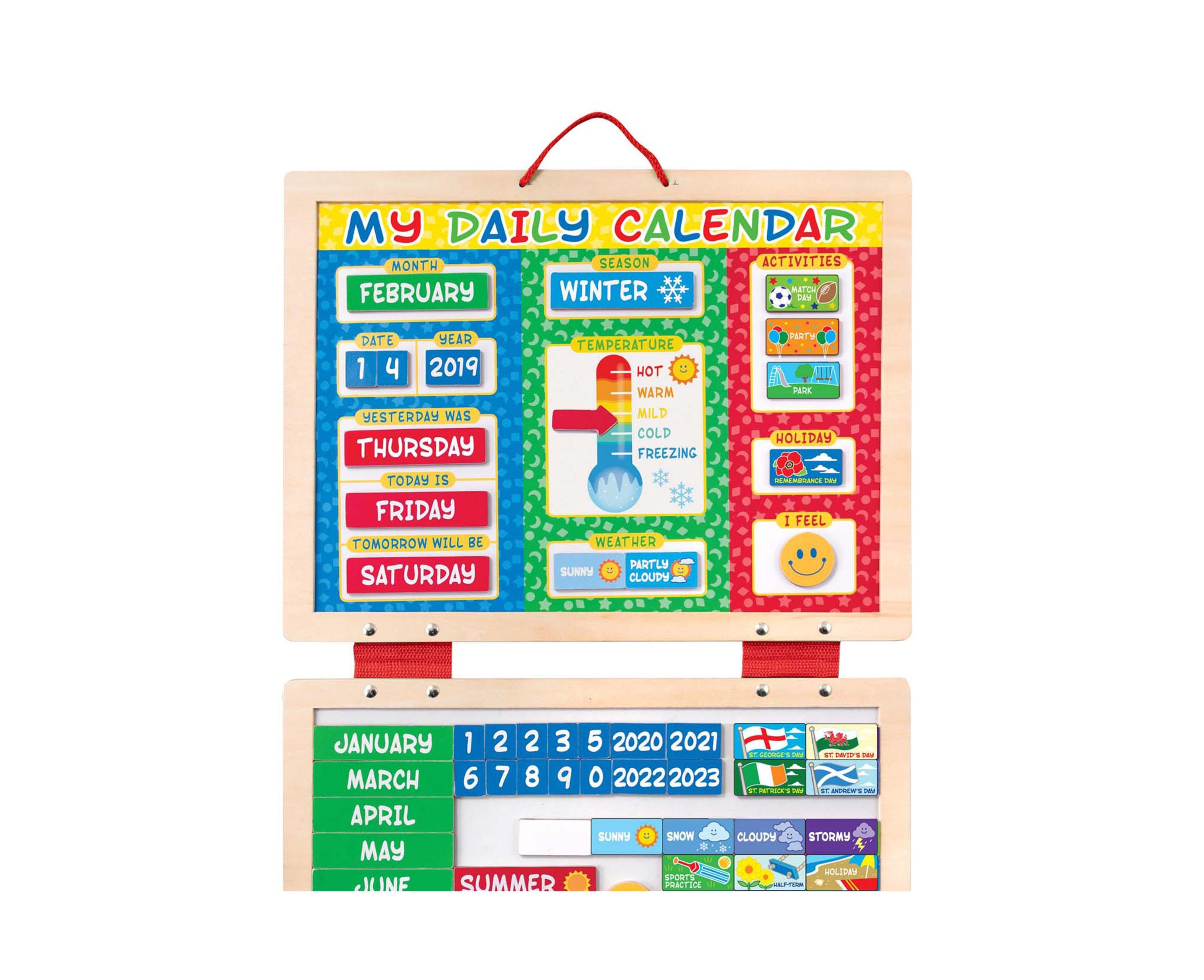 Melissa & Doug My First Daily Magnetic Calendar - Educational Toy for Kids - Image 3