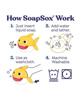 Alternative view of SoapSox Baby Shark Bath Toy Sponge ‚Äì Fun and Educational Bath Companion