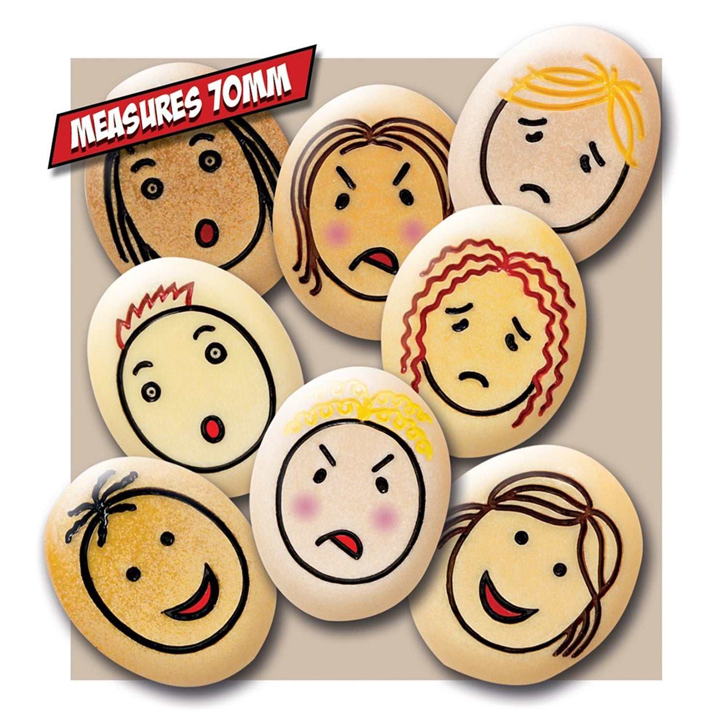 Alternative view of Yellow Door Jumbo Emotion Stones - Multi-Colored - Pack Of 8