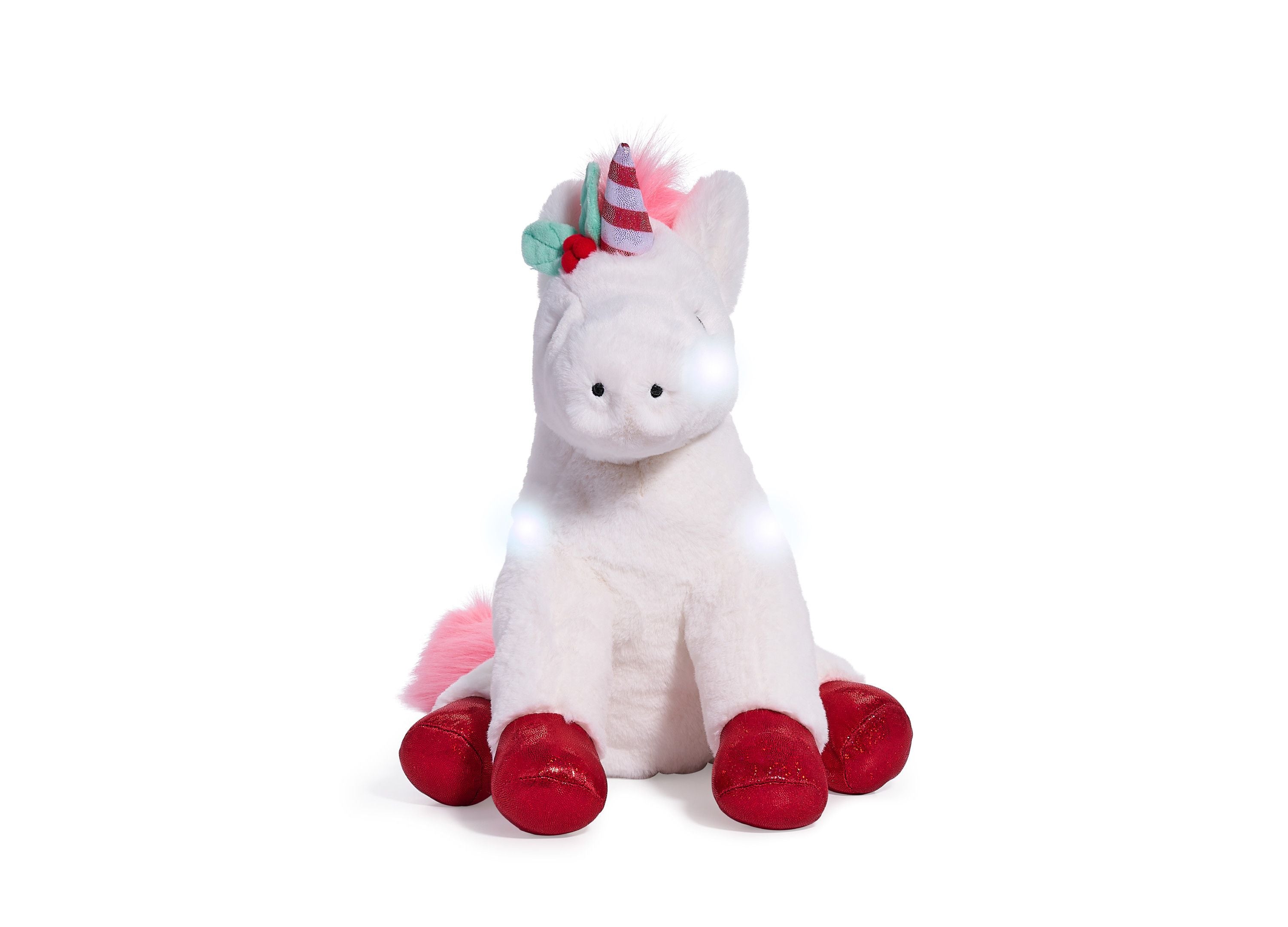 Geoffrey's Toy Box 13-inch Interactive Glow Brights LED Sound Unicorn Plush - Image 3