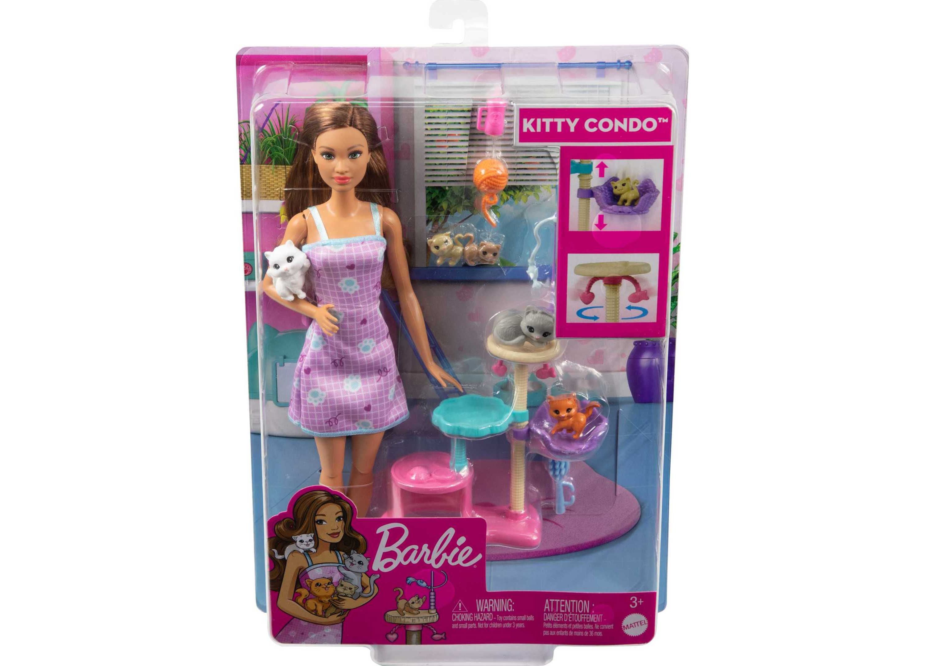 Barbie Kitty Condo Playset with Doll, Pets, and Accessories - Image 6