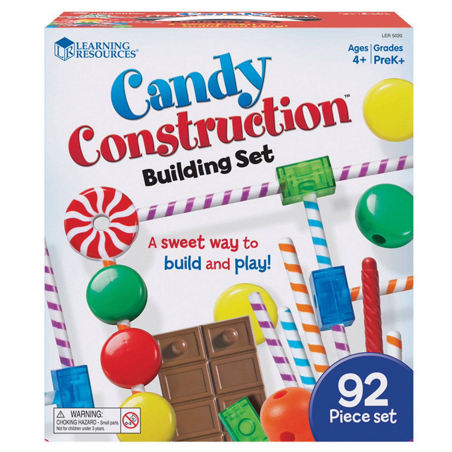 Alternative view of Learning Resources Candy Construction Building Set - 90 Pieces
