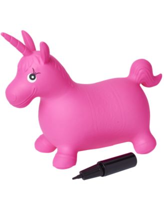 Imaginarium Pink Bouncy Unicorn Floor Hopper - Durable Indoor/Outdoor Play Toy - Image 2