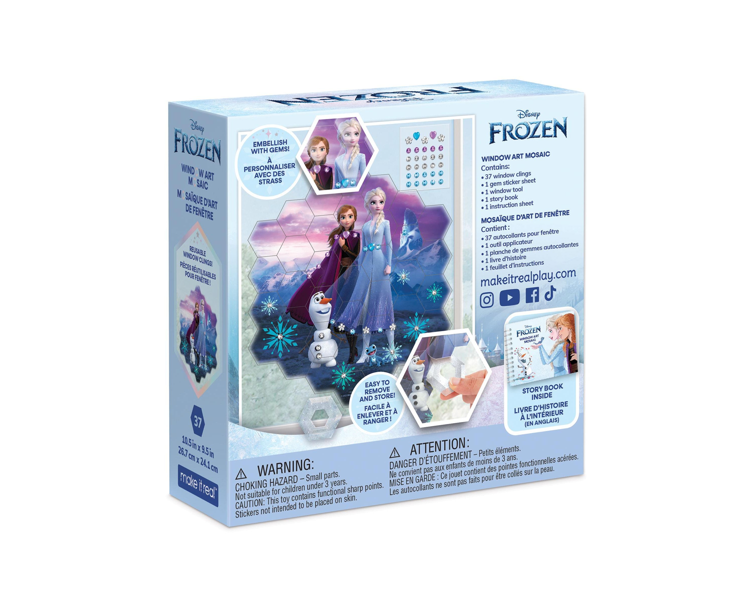 Disney Frozen Window Art Mosaic Kit - Create Elsa and Anna Mosaics - Image 3