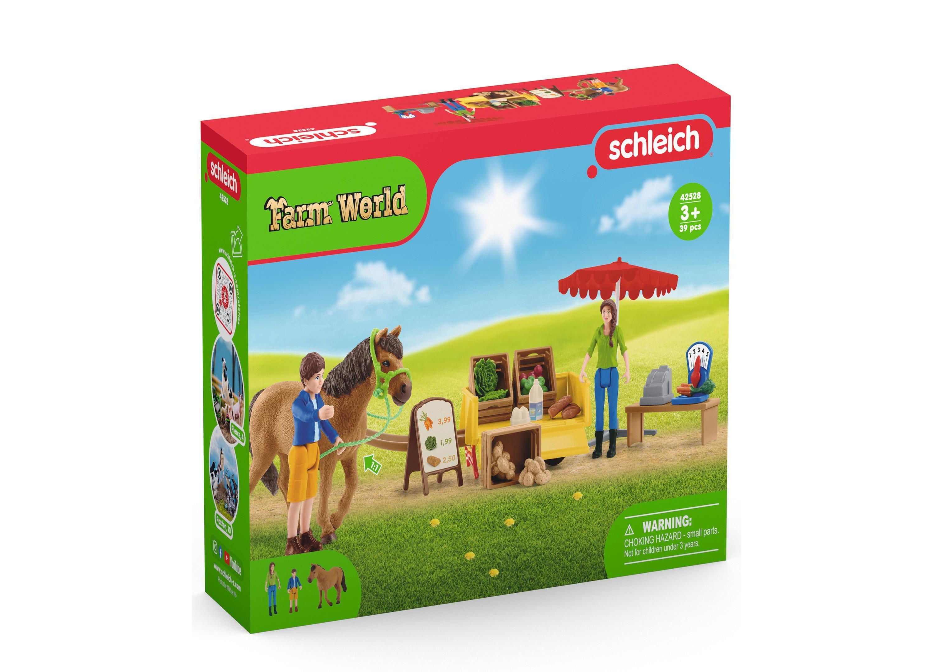 Schleich Farm World Sunny Day Mobile Farm Stand Playset - Image 7