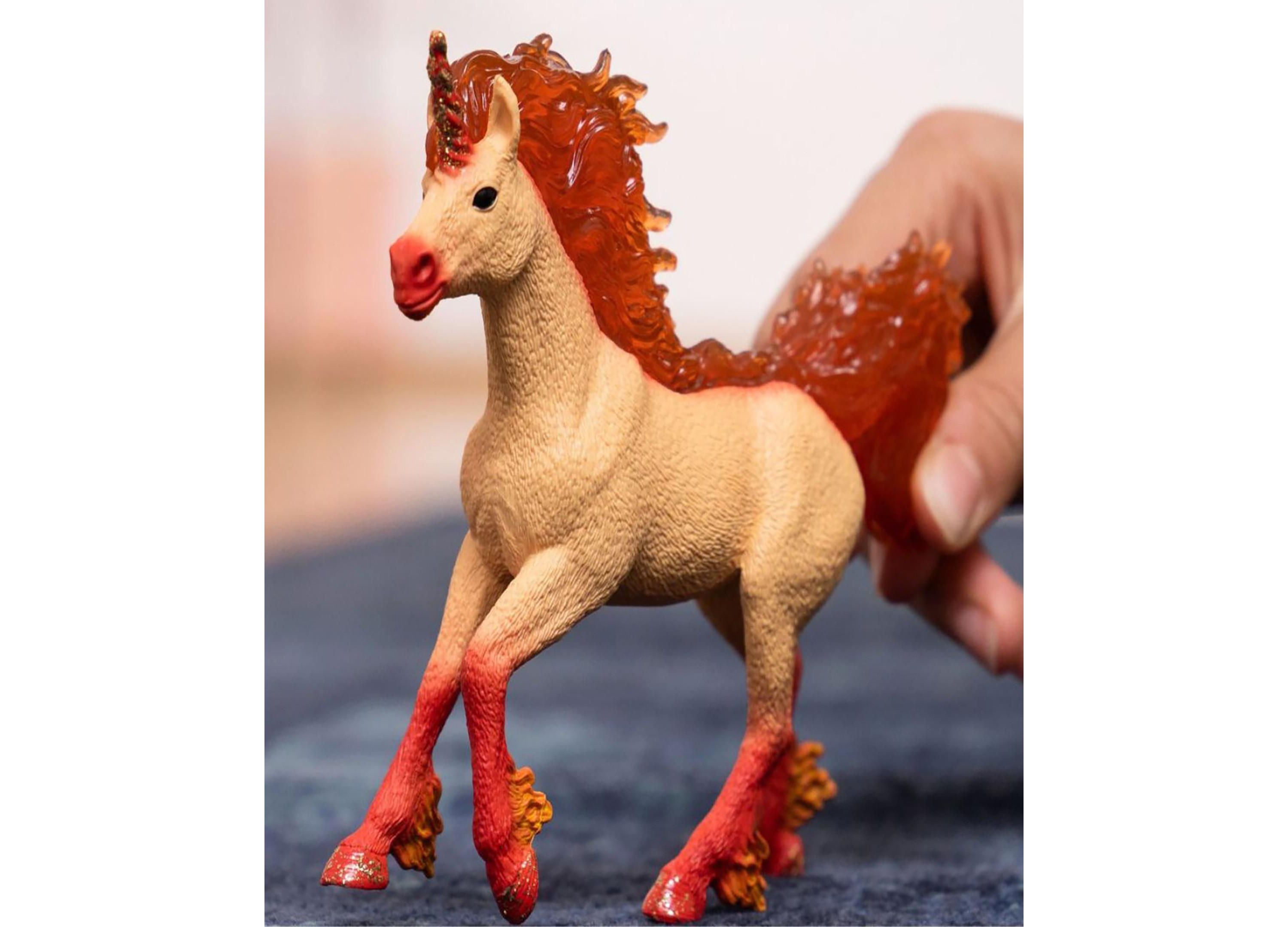 Schleich Bayala Elementa Fire Unicorn Stallion 5.7 inch Magical Figurine - Image 5