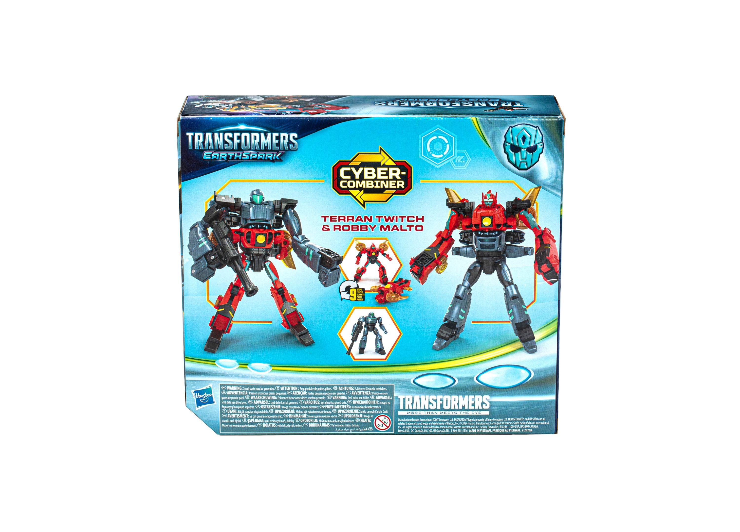 Transformers EarthSpark Cyber-Combiner Terran Twitch and Robby Malto Action Figure - Image 3