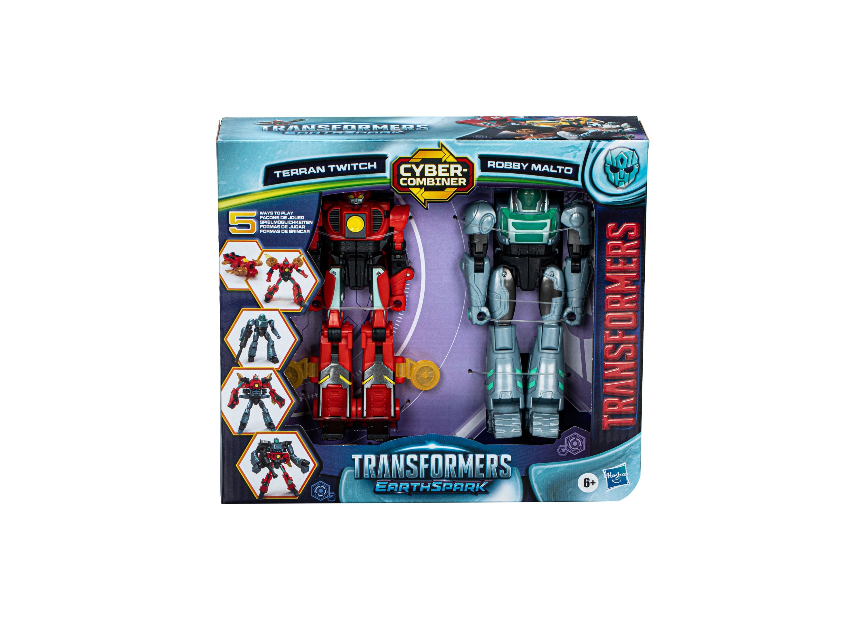 Transformers EarthSpark Cyber-Combiner Terran Twitch and Robby Malto Action Figure - Image 6
