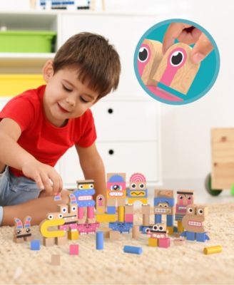 Geoffrey's Toy Box Make A Monster 100-Piece Solid Wood Block Set - Image 4