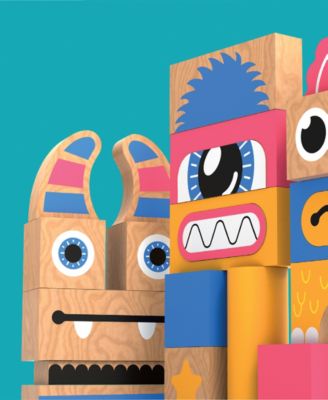 Geoffrey's Toy Box Make A Monster 100-Piece Solid Wood Block Set - Image 6