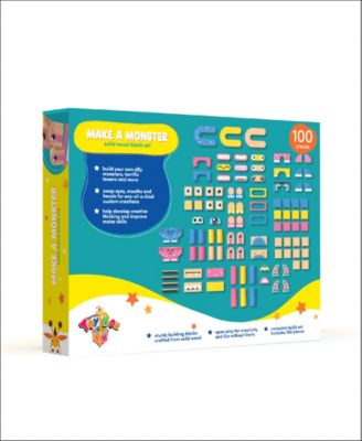 Geoffrey's Toy Box Make A Monster 100-Piece Solid Wood Block Set - Image 3