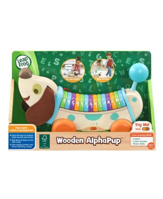 Eco-Friendly Wooden AlphaPup Interactive Learning Toy - Colorful Design - Image 3